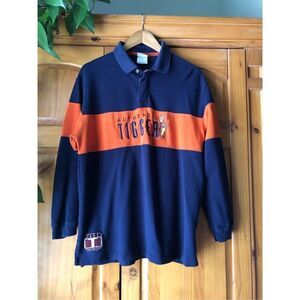 The Disney Store Authentic Tigger Long Sleeve Polo Blue Orange Size L